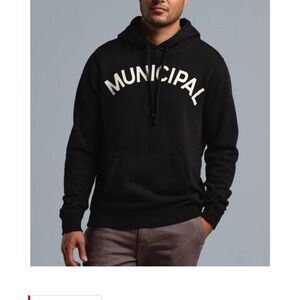 Municipal Black Hoodie for Men